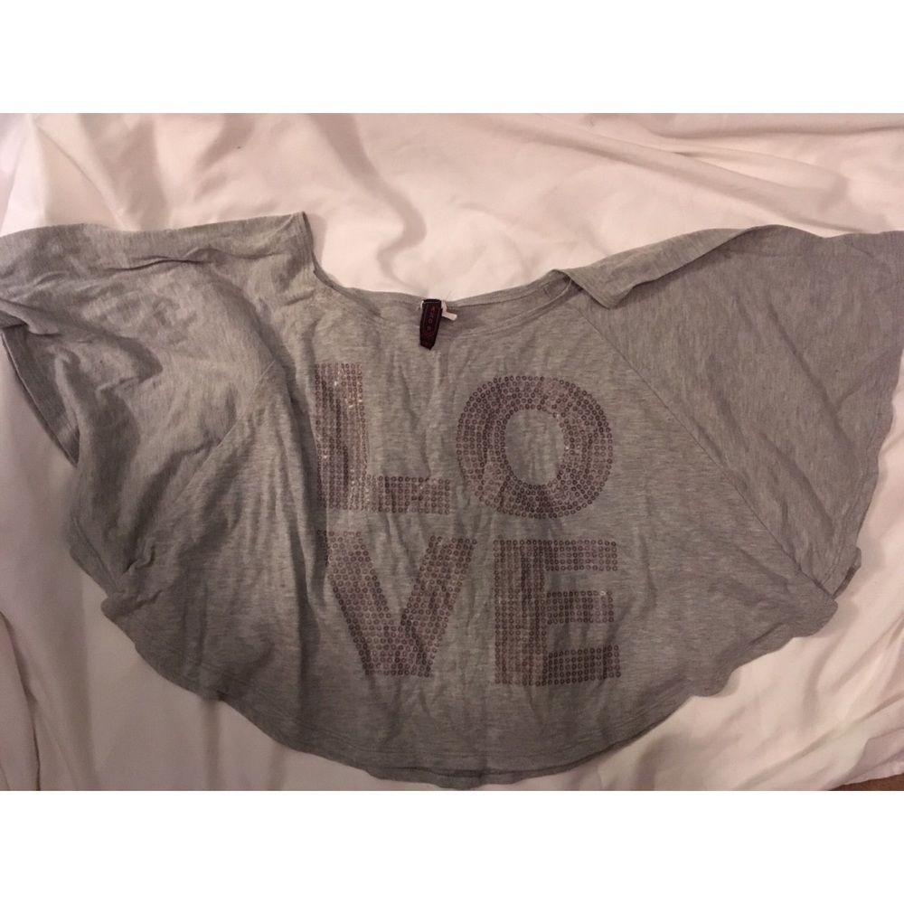 Gray crop top